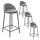 Contemporary Home Footrest Barstool Matte Finish Upholstered Stool