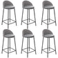 Contemporary Home Footrest Barstool Matte Finish Upholstered Stool