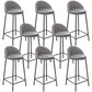 Contemporary Home Footrest Barstool Matte Finish Upholstered Stool