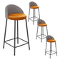 Contemporary Home Footrest Barstool Matte Finish Upholstered Stool