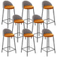 Contemporary Home Footrest Barstool Matte Finish Upholstered Stool