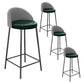 Contemporary Home Footrest Barstool Matte Finish Upholstered Stool