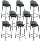 Contemporary Home Footrest Barstool Matte Finish Upholstered Stool