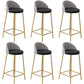 Contemporary Home Footrest Barstool Matte Finish Upholstered Stool