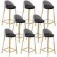Contemporary Home Footrest Barstool Matte Finish Upholstered Stool