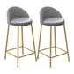 Contemporary Home Footrest Barstool Matte Finish Upholstered Stool