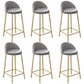 Contemporary Home Footrest Barstool Matte Finish Upholstered Stool