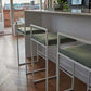Metal Low Back Bar Stool Modern Indoor Counter Stool with Upholstered