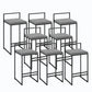Metal Low Back Bar Stool Modern Indoor Counter Stool with Upholstered