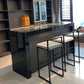 Metal Low Back Bar Stool Modern Indoor Counter Stool with Upholstered