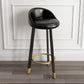 Modern Home Low Back Barstool Matte Finish Upholstered Stools Black Black 1 Piece Clearhalo 'Bar Furniture' 'Bar Stools' 'bar_stools' 'furn' 'furn_bar_stools' 'Furniture' 'Kitchen & Dining Furniture' 5617487