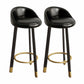 Modern Home Low Back Barstool Matte Finish Upholstered Stools Black Black 2 Piece Set Clearhalo 'Bar Furniture' 'Bar Stools' 'bar_stools' 'furn' 'furn_bar_stools' 'Furniture' 'Kitchen & Dining Furniture' 5617489