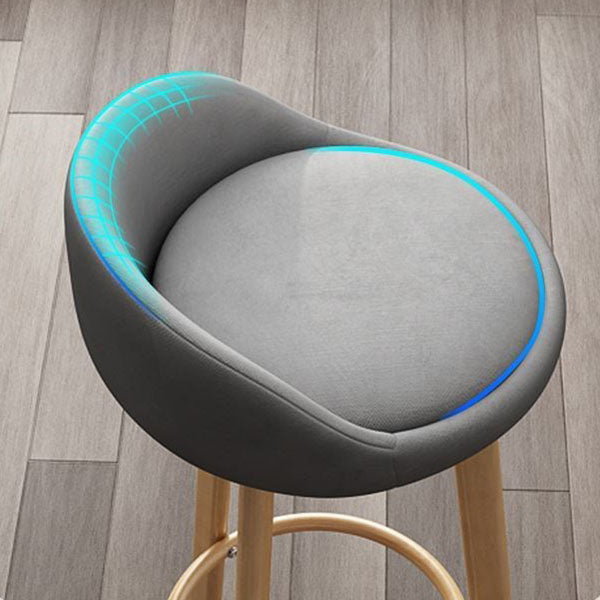 Modern Home Low Back Barstool Matte Finish Upholstered Stools Clearhalo 'Bar Furniture' 'Bar Stools' 'bar_stools' 'furn' 'furn_bar_stools' 'Furniture' 'Kitchen & Dining Furniture' 5617496