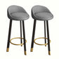 Modern Home Low Back Barstool Matte Finish Upholstered Stools Grey Black 2 Piece Set Clearhalo 'Bar Furniture' 'Bar Stools' 'bar_stools' 'furn' 'furn_bar_stools' 'Furniture' 'Kitchen & Dining Furniture' 5617498