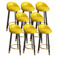 Modern Home Low Back Barstool Matte Finish Upholstered Stools Yellow Black 8 Piece Set Clearhalo 'Bar Furniture' 'Bar Stools' 'bar_stools' 'furn' 'furn_bar_stools' 'Furniture' 'Kitchen & Dining Furniture' 5617511