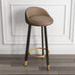 Modern Home Low Back Barstool Matte Finish Upholstered Stools Brown Black 1 Piece Clearhalo 'Bar Furniture' 'Bar Stools' 'bar_stools' 'furn' 'furn_bar_stools' 'Furniture' 'Kitchen & Dining Furniture' 5617512