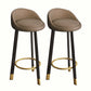 Modern Home Low Back Barstool Matte Finish Upholstered Stools Brown Black 2 Piece Set Clearhalo 'Bar Furniture' 'Bar Stools' 'bar_stools' 'furn' 'furn_bar_stools' 'Furniture' 'Kitchen & Dining Furniture' 5617513