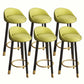Modern Home Low Back Barstool Matte Finish Upholstered Stools Green Black 6 Piece Set Clearhalo 'Bar Furniture' 'Bar Stools' 'bar_stools' 'furn' 'furn_bar_stools' 'Furniture' 'Kitchen & Dining Furniture' 5617525