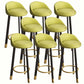 Modern Home Low Back Barstool Matte Finish Upholstered Stools Green Black 8 Piece Set Clearhalo 'Bar Furniture' 'Bar Stools' 'bar_stools' 'furn' 'furn_bar_stools' 'Furniture' 'Kitchen & Dining Furniture' 5617526