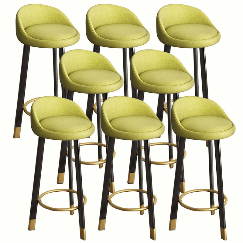Modern Home Low Back Barstool Matte Finish Upholstered Stools Green Black 8 Piece Set Clearhalo 'Bar Furniture' 'Bar Stools' 'bar_stools' 'furn' 'furn_bar_stools' 'Furniture' 'Kitchen & Dining Furniture' 5617526