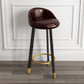 Modern Home Low Back Barstool Matte Finish Upholstered Stools Dark Brown Black 1 Piece Clearhalo 'Bar Furniture' 'Bar Stools' 'bar_stools' 'furn' 'furn_bar_stools' 'Furniture' 'Kitchen & Dining Furniture' 5617527
