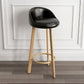 Modern Home Low Back Barstool Matte Finish Upholstered Stools Black Natural 1 Piece Clearhalo 'Bar Furniture' 'Bar Stools' 'bar_stools' 'furn' 'furn_bar_stools' 'Furniture' 'Kitchen & Dining Furniture' 5617537