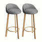 Modern Home Low Back Barstool Matte Finish Upholstered Stools Grey Natural 2 Piece Set Clearhalo 'Bar Furniture' 'Bar Stools' 'bar_stools' 'furn' 'furn_bar_stools' 'Furniture' 'Kitchen & Dining Furniture' 5617553