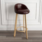 Modern Home Low Back Barstool Matte Finish Upholstered Stools Dark Brown Natural 1 Piece Clearhalo 'Bar Furniture' 'Bar Stools' 'bar_stools' 'furn' 'furn_bar_stools' 'Furniture' 'Kitchen & Dining Furniture' 5617567