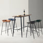 Zeitgenössischer mattes Finish Leder Barstool Low Back Coffee Shop Hocker