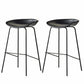 Eigentijdse matte afwerking lederen barstool low back coffeeshop ontlasting