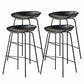 Eigentijdse matte afwerking lederen barstool low back coffeeshop ontlasting