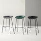 Zeitgenössischer mattes Finish Leder Barstool Low Back Coffee Shop Hocker