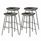 Contemporary Matte Finish Leather Barstool Low Back Coffee Shop Stool