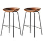 Eigentijdse matte afwerking lederen barstool low back coffeeshop ontlasting