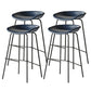 Eigentijdse matte afwerking lederen barstool low back coffeeshop ontlasting