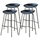 Eigentijdse matte afwerking lederen barstool low back coffeeshop ontlasting