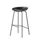 Eigentijdse matte afwerking lederen barstool low back coffeeshop ontlasting