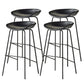 Zeitgenössischer mattes Finish Leder Barstool Low Back Coffee Shop Hocker