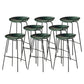 Contemporary Matte Finish Leather Barstool Low Back Coffee Shop Stool