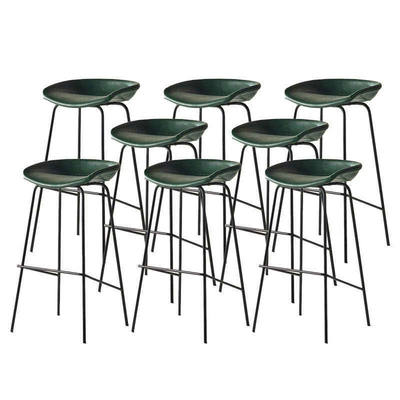 Eigentijdse matte afwerking lederen barstool low back coffeeshop ontlasting