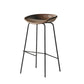 Eigentijdse matte afwerking lederen barstool low back coffeeshop ontlasting