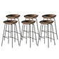 Eigentijdse matte afwerking lederen barstool low back coffeeshop ontlasting