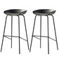 Eigentijdse matte afwerking lederen barstool low back coffeeshop ontlasting