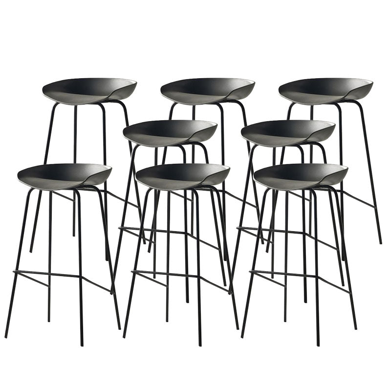 Eigentijdse matte afwerking lederen barstool low back coffeeshop ontlasting