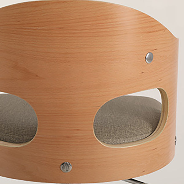 Contemporary Metal Barstool Faux Leather Counter Stool With Chrome Base Clearhalo 'Bar Furniture' 'Bar Stools' 'bar_stools' 'furn' 'furn_bar_stools' 'Furniture' 'Kitchen & Dining Furniture' 5617663