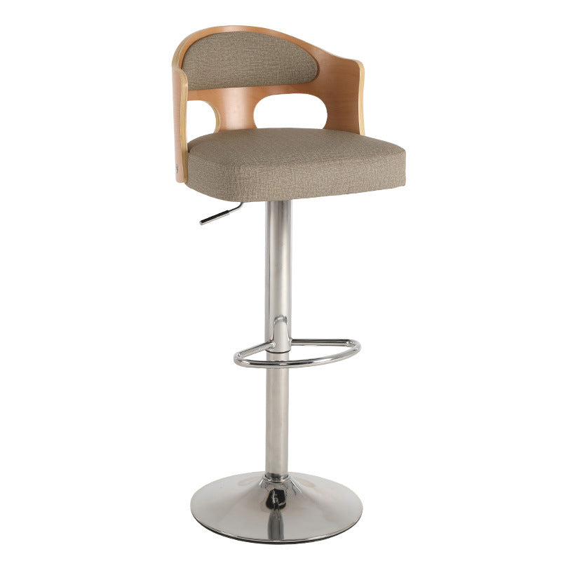 Contemporary Metal Barstool Faux Leather Counter Stool With Chrome Base Clearhalo 'Bar Furniture' 'Bar Stools' 'bar_stools' 'furn' 'furn_bar_stools' 'Furniture' 'Kitchen & Dining Furniture' 5617670