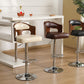 Contemporary Metal Barstool Faux Leather Counter Stool With Chrome Base Clearhalo 'Bar Furniture' 'Bar Stools' 'bar_stools' 'furn' 'furn_bar_stools' 'Furniture' 'Kitchen & Dining Furniture' 5617677