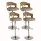 Contemporary Metal Barstool Faux Leather Counter Stool With Chrome Base Natural Wood Yellow 4 Piece Set Clearhalo 'Bar Furniture' 'Bar Stools' 'bar_stools' 'furn' 'furn_bar_stools' 'Furniture' 'Kitchen & Dining Furniture' 5617695