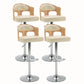 Contemporary Metal Barstool Faux Leather Counter Stool With Chrome Base Natural Wood Almond 4 Piece Set Clearhalo 'Bar Furniture' 'Bar Stools' 'bar_stools' 'furn' 'furn_bar_stools' 'Furniture' 'Kitchen & Dining Furniture' 5617699