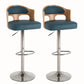 Contemporary Metal Barstool Faux Leather Counter Stool With Chrome Base Natural Wood Multi Color 2 Piece Set Clearhalo 'Bar Furniture' 'Bar Stools' 'bar_stools' 'furn' 'furn_bar_stools' 'Furniture' 'Kitchen & Dining Furniture' 5617706